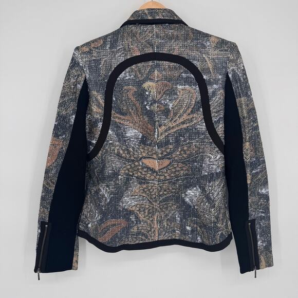 Anthropologie San & Soni Sequin Biker Jacket Vintage Sz 6 Avant Garde Steampunk - Picture 2 of 9